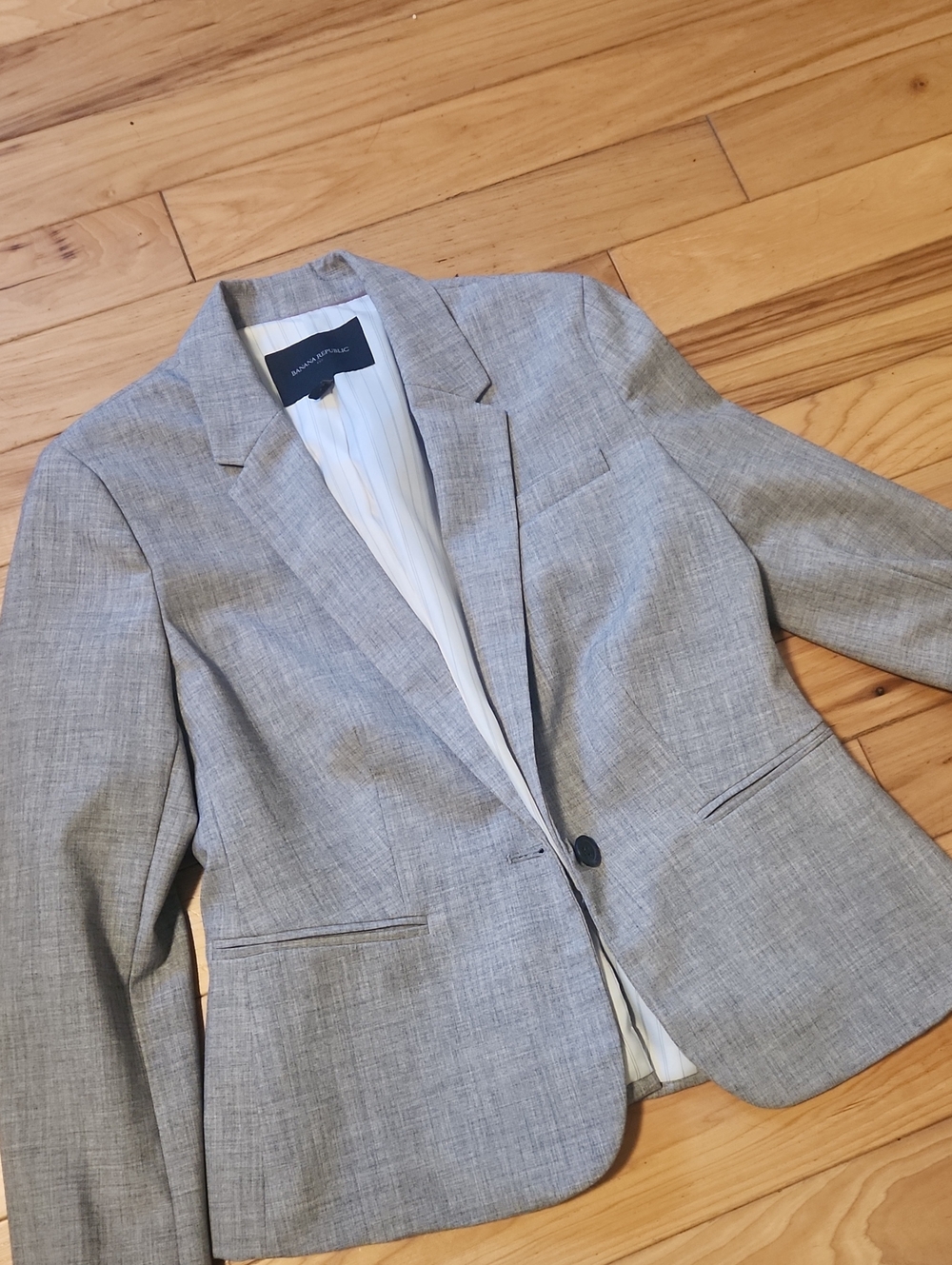 Banana Republic Light Gray Tailored Women's Blazer